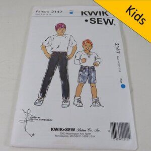 Kwik Sew 2147 Sewing Pattern UNCUT Child's Jeans, Pants, Shorts